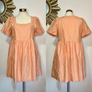 Madewell Linen Blend Allie Mini Dress